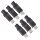 6 Pieces Type-C Male to 5.5x2.1mm Female Converter for Laptop PC