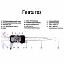 150mm 6" Stainless Steel Digital Vernier Caliper Slide Gauge Depth Measurement