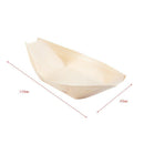 50x finger food - bowls, "boat" biodegradable wood 11 cm x 6.5 cm W7J4