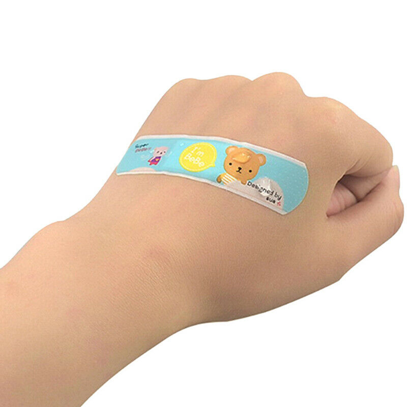 80Pcs For Children Kids Cartoon Waterproof Bandage Band-Aid Hemostatic Adhesi^