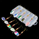 Pack Of 10 Metal Sequins Baits Artificial Lures &Organizer Box Saltwater
