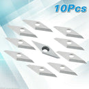 10Pcs Diamond Shape Wood Turning Carbide Tipinserts 10x28mm Lathe Chisel