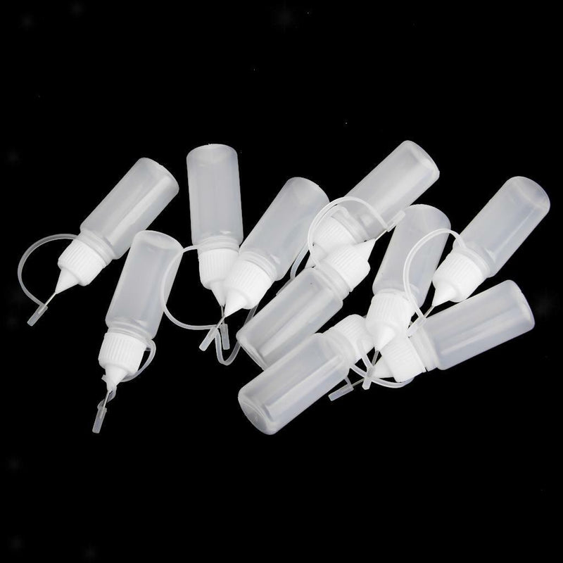 10pcs 10ml Needle Tip Empty Plastic Squeezable Dropper Bottle Liquid Storage