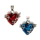 2Pcs Heart Keepsake Urn Pendant Cremation Charms for Ashes Human Pet Waterproof