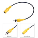 27cm 3.5mm Female Audio Port to RCA Male Plug Adapter Connector Cable Wire A