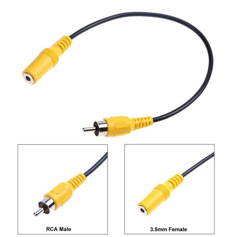 27cm 3.5mm Female Audio Port to RCA Male Plug Adapter Connector Cable Wire A