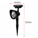 4-LED Solar Spot Light Outdoor Garden Lawn Landscape LED Spotlight Pat UYT