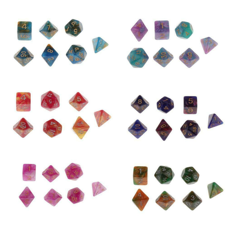 42x Creative 10-25mm Dice Role Playing for RPG Math Teaching Table Game