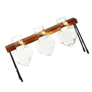 Glass Vase Test Tube In Wood Chair For Flowers Plants Home Decor-3