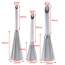 3pcs Puff Piping Nozzles Stainless Steel Cake Decor Tips Pastry Piping Nozz FT