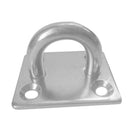 316 Stainless Steel Square Pad Eye 8mm Ring Sail Shade Plate Boat Rigging M8
