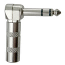 2PCS Guitar Audio Connector Plug 1/4" 6.35mm Right Angle Male Plated Stereo