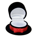 Jewelry Box ring display Gift Organizer form of Hat - Black