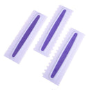 3Pcs Pastry Icing Comb Set Spatulas Scraper Cake Baking Decorating Tool WL BX