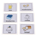 80Pcs Durable Kids Sight/Picture Word Flash Cards About Food for Ages