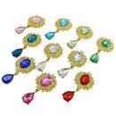 20pcs Water Drop Shape Crystal Flatback Buttons Jewelry Making Accessories