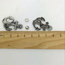 10 Sets Anchor Punk Rivet Metal Stud Spots Button for Leathercraft Decor