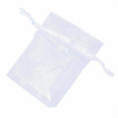 50pcs White Organza Drawstring Gift Bags Wedding Favour Bags Jewellery Pouc Q9I3