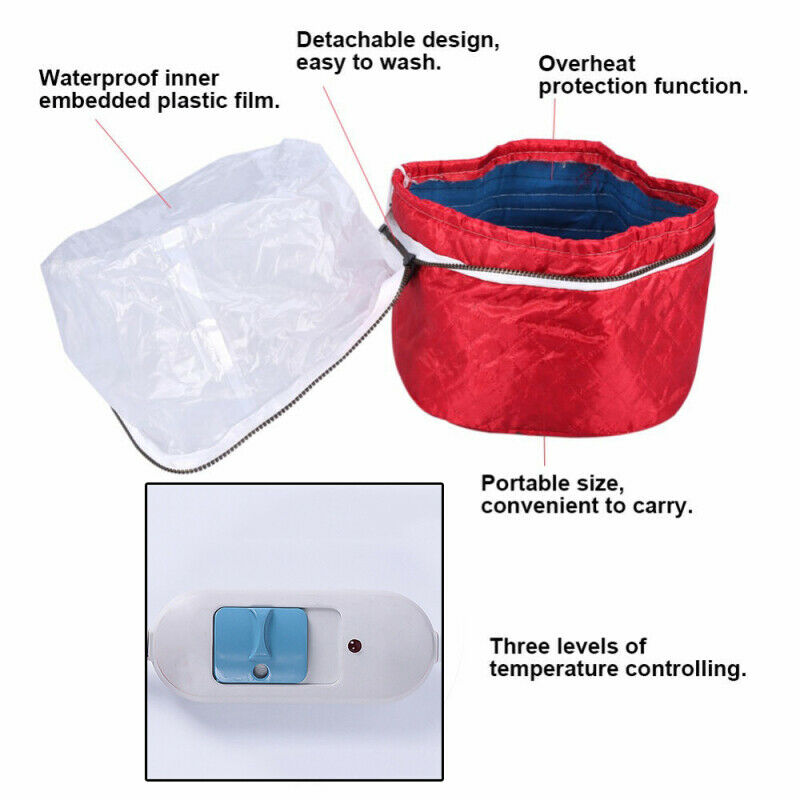 Heating Steam Electric Hair Cap Steamer Oil Hat Styling Beauty Care Thermal