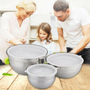 3Pcs Stainless Steel Mixing Bowl Quality Mixing Bowl Storage Salad Bowl