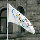 Summer Olympic Flag 5 x 3 FT 100% Polyester With Eyelets F5M4 Banner Rings S0J1