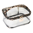3Pcs Ladies Leopard PVC+PU Cosmetic Bag Travel Waterproof Beauty Makeup Toi