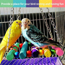 Bird Parrot Toys-Bird Hanging Shredding Swing Chew-Birds Ladder Bell Toys F D5Q3