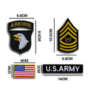 4pcs/set Outdoor 101 AIRBORNE U.S. ARMY American Embroidered Morale Patch