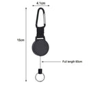 Nylon Rope Pull Ring Tool Retractable Key Chain Recoil Heavy Duty Ring Key R5U6
