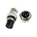 5Pcs Aviation Plug 5-Pin 16mm GX16-5 Male And Female Panel Metal Connector hot