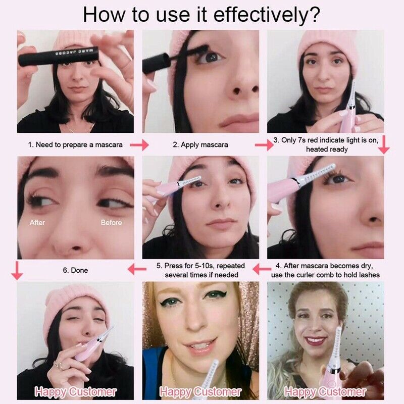 Heated Eyelash Curler Electric Eyelash Curler Electronic Eye Lashes Curling F2W7