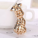 South Korean Hot Crystal Puppy Dog Keychain Key Ring Trinket Purse Bag Car