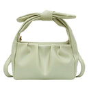Retro Women Tote Bag Soft PU Shoulder Handbag Female Cloud Clutch (Green) A