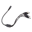 1 Female To 4 Male Plug DC Power Splitter Cable For CCTV  LED