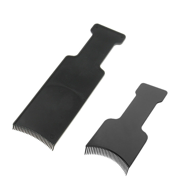 2Pieces Hair Salon Hair Dyeing Comb Coloring Brush Dye DIY Tint Board Plate