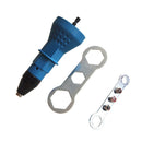 Electric Rivet Nut Gun Drill Adapter Rivet Drill Attachment Lower Noise Blue