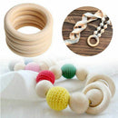 5x Wooden Ring For Crafting DIY Craft Jewelry Making 45mm