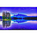 5D DIY Full Drill Diamond Painting Purple Quiet Lake Cross Stitch Embroider