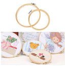 10 Pieces Round Wooden Embroidery Hoops Frame Set, 5 Pieces 4 inch and 5 Pi V1Y8