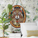 5D DIY Special Shape Diamond Painting Wolf Leather Mural Wall Decoration