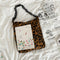 Fashion Corduroy Handbag Chain Totes Lady Shoulder Shopping Bag (Leopard)