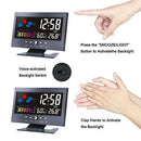 LED Digital Alarm Clock Snooze Calendar Thermometer Weather Color LCD Display