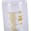 1pcs 25ml Scale lab glass vials bottles clear containers with black screw cap SE