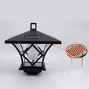Black LED Solar Powered 5 ft Traditional Garden Lamp Post Lamppost Lantern Light