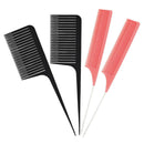 4Pcs Women Pro ABS One-way Weave Highlighting Foiling Hair Comb Styling Tool