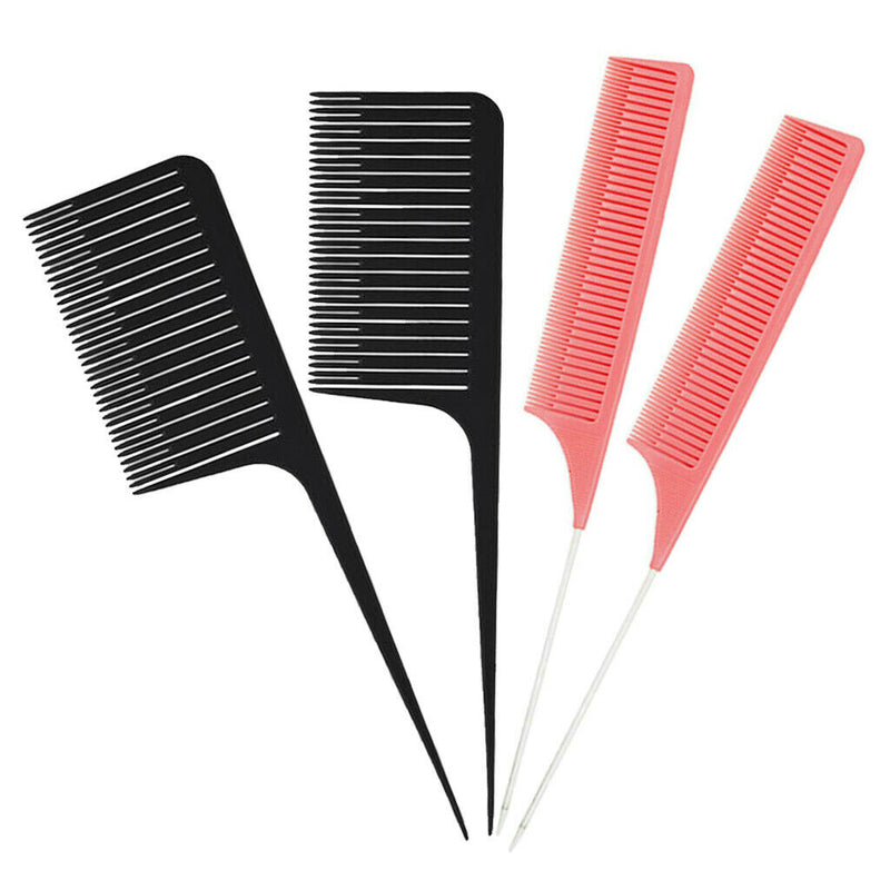 4Pcs Women Pro ABS One-way Weave Highlighting Foiling Hair Comb Styling Tool