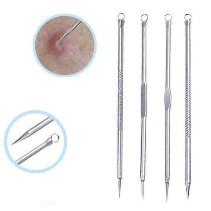 Stainless Steel Acne Extractor Removing Tool Face Care Black H4L0 Pimple Re M1W9