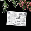 Butterflies Flower Silicone Clear Rubber Stamps Seal Scrapbooking Album Card