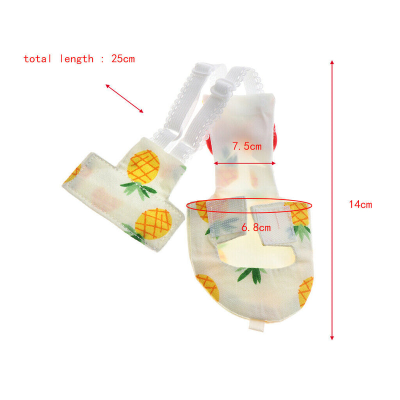 2 Pieces Breathable Cockatiel Parrot Bird Diaper Nappy Flight Suit - Pet Bird