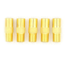 5 PCS Coaxial Coax RF Adapter Connectors TV PAL Male Plug to "F" Female LJ